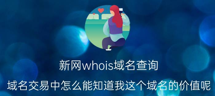 新网whois域名查询 域名交易中怎么能知道我这个域名的价值呢？